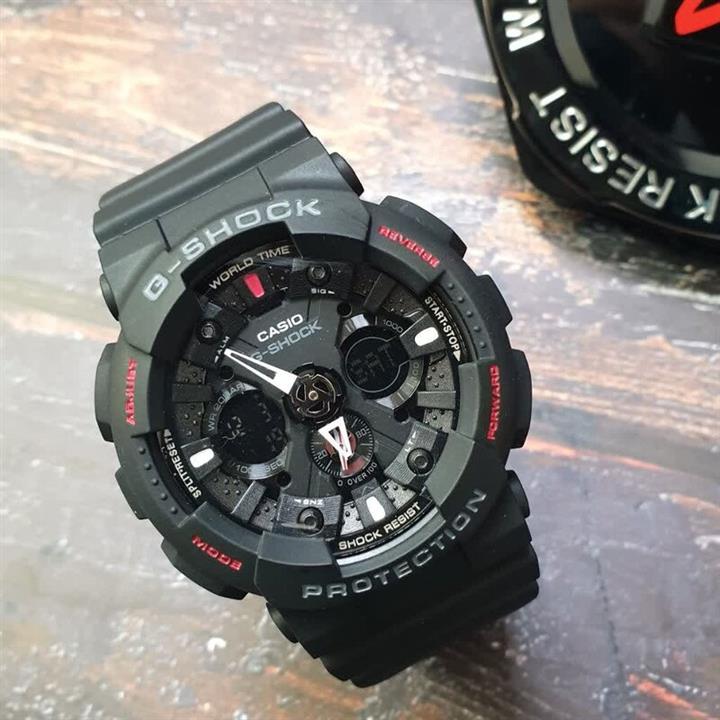 ساعت مچی مردانه و پسرانه کاسیو جی شاک دیجیتالی و عقربه ای  بند رزین Casio G-Shock